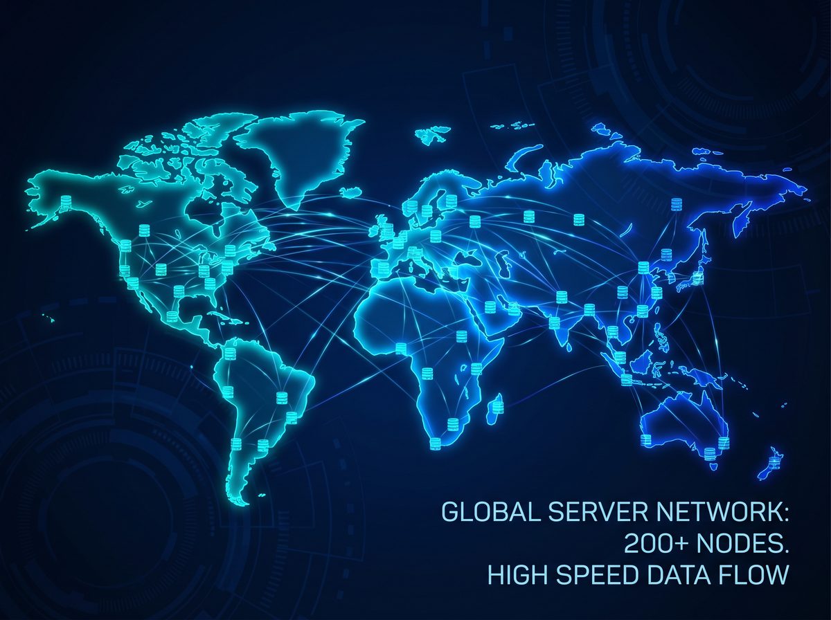 加速器天马全球服务器节点分布图